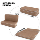 Puff Colchonete Dobrável / Sofá 3 em 1 Casal BF Colchões