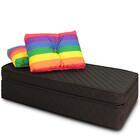 Puff Colchonete Dobrável / Sofá 3 em 1 Espuma D33 + Travessei