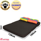 Puff Colchonete Dobrável / Sofá 3 em 1 Espuma D33 + Travessei