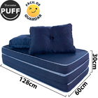 Puff Colchonete Dobrável / Sofá 3 em 1 Espuma D33 + Travessei