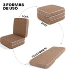 Puff Colchonete Dobrável / Sofá 3 em 1 Solteiro BF Colchões