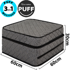 Puff Colchonete Dobrável / Sofá 3 em 1 Solteiro BF Colchões