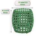 Puff Colmeia Verde Para Piscina Área Lazer Em Aluminio