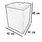 Puff Com Baú Quadrado 100% Mdf Suporta 160kg Rayan Marrom