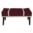 Puff Com Cinto Bege Suede Cores - Ds Estofados - Bordô