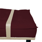 Puff Com Cinto Bege Suede Cores - Ds Estofados - Bordô