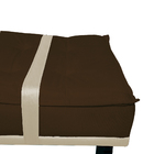 Puff Com Cinto Bege Suede Cores - Ds Estofados - Marrom