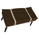 Puff Com Cinto Bege Suede Cores - Ds Estofados - Marrom