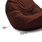 Puff Com Tecido Suede - Marrom