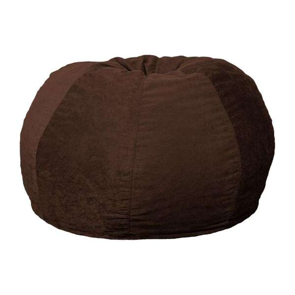 Puff Confort Maçã Suede Marrom Escuro 100 Cm