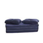 Puff Conforto Azul Casal 3 Em 1