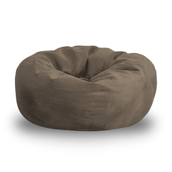 Puff Conforto em Suede Sem Enchimento - Bege Médio