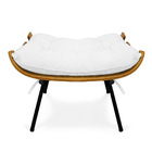 Puff Costela Base Fixa Preta Sala De Estar Corino Text S01 -