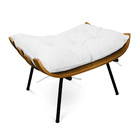 Puff Costela Base Fixa Preta Sala De Estar Corino Text S01 -