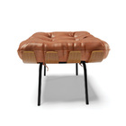 Puff Costela Corano Nozes Base Metálica Preto - D'rossi