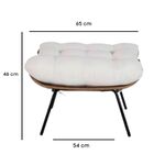 Puff Costela Decorativo Sala De Estar Suede Azul Tiffany