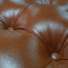 Puff Costela Em Couro Marrom - Wed Decor