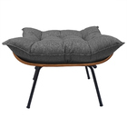 Puff Costela Em Linho Grafite - Wed Decor