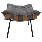 Puff Costela Em Linho Grafite - Wed Decor