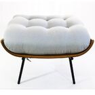 Puff Costela Linho Cinza Claro Poltronas Do Sul