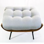 Puff Costela Linho Cinza Claro Poltronas Do Sul