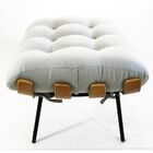 Puff Costela Linho Cinza Claro Poltronas Do Sul