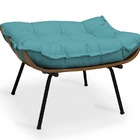 Puff Costela Suede Azul Turquesa - Meu Lar Decorações De Ambi