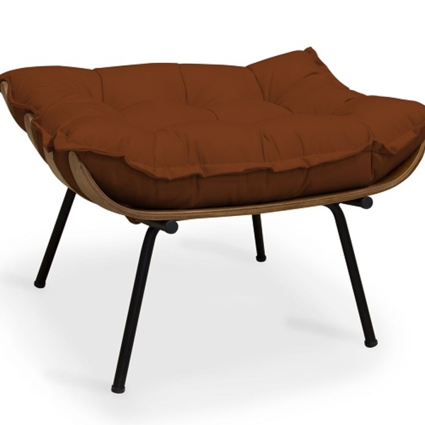 Puff Costela Suede Terracota - Meu Lar Decorações De Ambientes