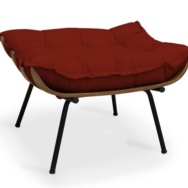 Puff Costela Suede Vinho - Meu Lar Decorações De Ambientes