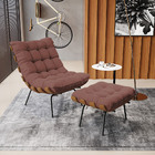 Puff Costela Veludo Base Metálica Preto - D'rossi - Rose