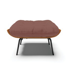 Puff Costela Veludo Base Metálica Preto - D'rossi - Rose