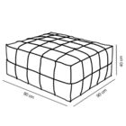 Puff Couro Safira Platinum Decor Caramelo Claro