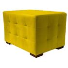 Puff Cuba Decorativo Suede Amarelo 50x70 D'rost