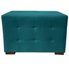 Puff Cuba Decorativo Suede Azul 50x70 Kasa Sofá