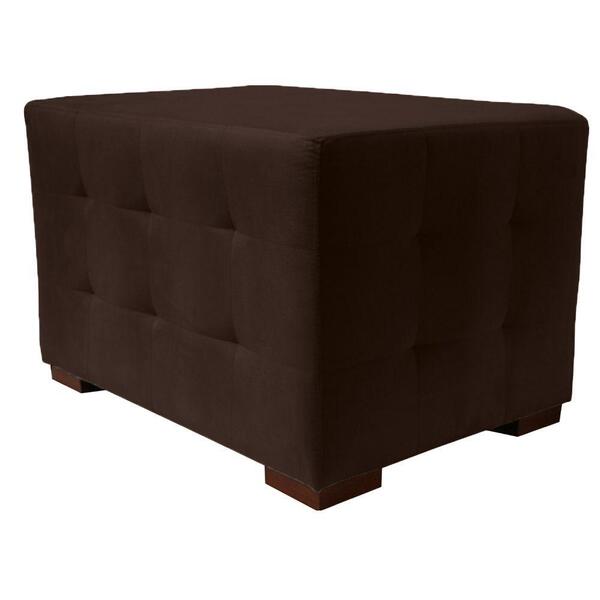 Puff Cuba Decorativo Suede Marrom 50x70 D'rost