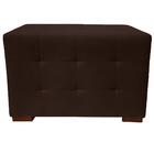 Puff Cuba Decorativo Suede Marrom 50x70 Kasa Sofá