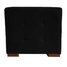 Puff Cuba Decorativo Suede Preto Kasa Sofá