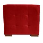 Puff Cuba Decorativo Suede Vermelho Kasa Sofá