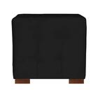 Puff Cuba Decorativo Veludo Preto D'rost