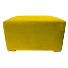 Puff Cuba Especial Decorativo Suede Amarelo 80x70 D'rost