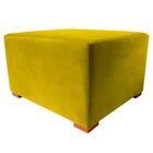 Puff Cuba Especial Decorativo Suede Amarelo 80x70 D'rost