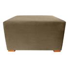 Puff Cuba Especial Decorativo Suede Bege 80x70 Kasa Sofá