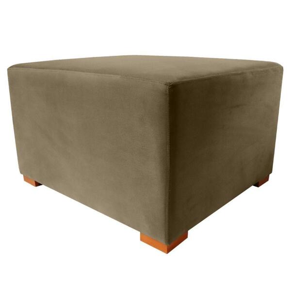 Puff Cuba Especial Decorativo Suede Bege 80x70 Kasa Sofá
