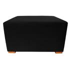 Puff Cuba Especial Decorativo Suede Preto 80x70 D'rost