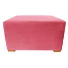 Puff Cuba Especial Decorativo Suede Rosa Goiaba 80x70