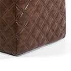 Puff Cubo Tressê Marrom