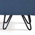 Puff Dado Azul Marinho I Pés Em Aço Carbono