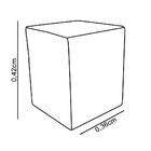 Puff Dado Decorativo Estampa Triângulo Bege Kasa Sofá