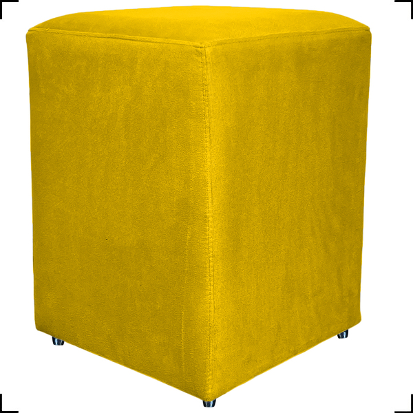 Puff Dado Decorativo Para Sala Recepção Penteadeira Suede Ama