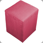 Puff Dado Decorativo Para Sala Recepção Penteadeira Suede Rosê